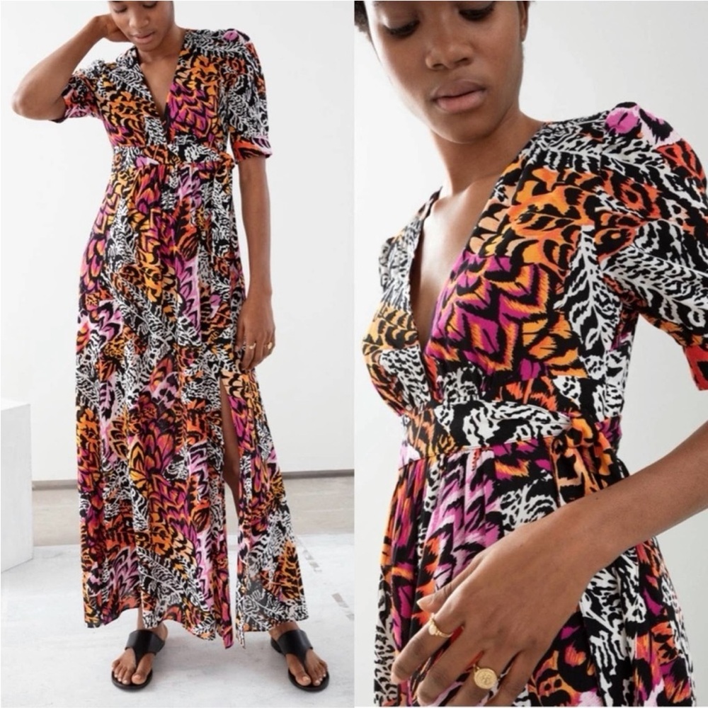 & Other Stories Feather Print Maxi Dress - US - Picture 2 of 16